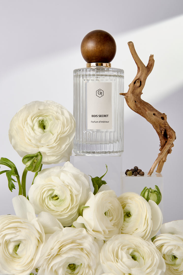 Coffret Duo Bois secret : parfum d'ambiance et bougie parfumée